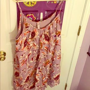 Floral purple print dress